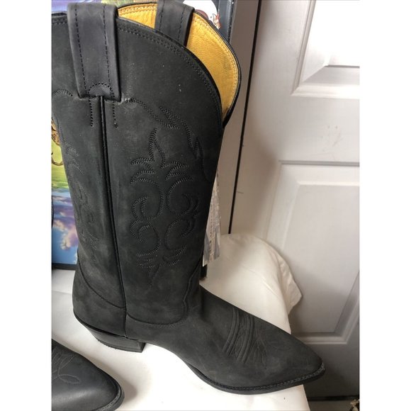 Nocona Boots Leather Size 9 1/2 Nubuck Black main image 5